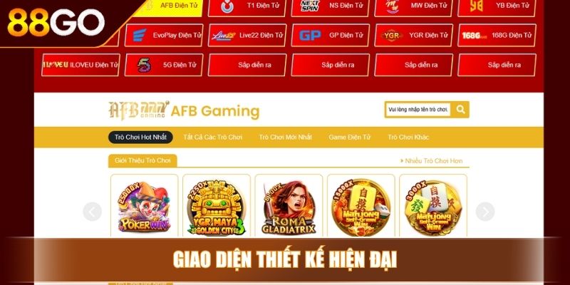 Giao diện thiết kế hiện đại