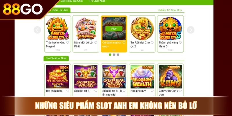 Những siêu phẩm slot anh em không nên bỏ lỡ