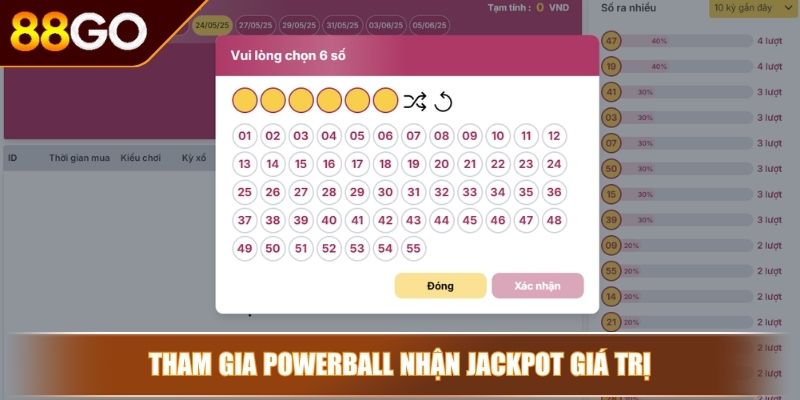 Tham gia Powerball nhận Jackpot giá trị